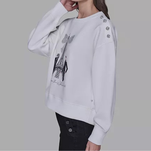 KARL LAGERFELD PARIS
Women's Eiffel Tower Print Sweater - Picture 2 of 5